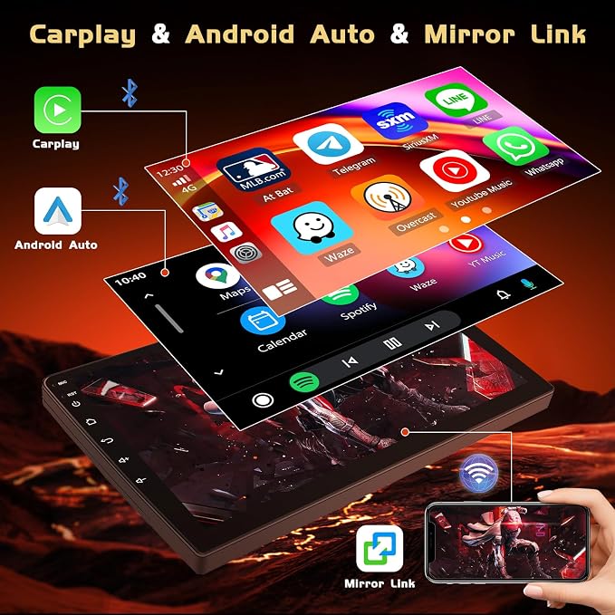 [4+64G Qualcomm 8 Core] for Hyundai Accent 2010-2016 Android 15 Car Stereo Wireless CarPlay Android Auto, 9" QLED Touch Screen Car Radio GPS DSP Hi-Res Bluetooth 5.1 Double Din Stereo 5G WiFi