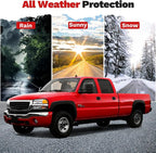 Silverado Rain Guards - Window Visors for Chevrolet/Chevy Silverado/GMC Sierra 1500 2500 3500 Classic Body 2001-2007, Outside-Mount Window Wind Deflectors for Sierra Accessories, Vent Visors