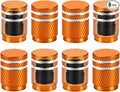 Tire Valve Stem Caps 8 Pack, Aluminum Tire Valve Caps with Plastic Liner, Corrosion Resistant Leak Proof Air Valve Caps, Universal Valve Stem Caps for Cars, Trucks, SUVs, Motorcycles and Bikes