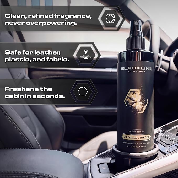 Vanilla Bean Car Air Freshener Spray, Premium Odor Eliminator for Cars, Trucks, RVs, SUV, or Home Use - 8 fl OZ - Air Freshener - Vanilla Bean Spray