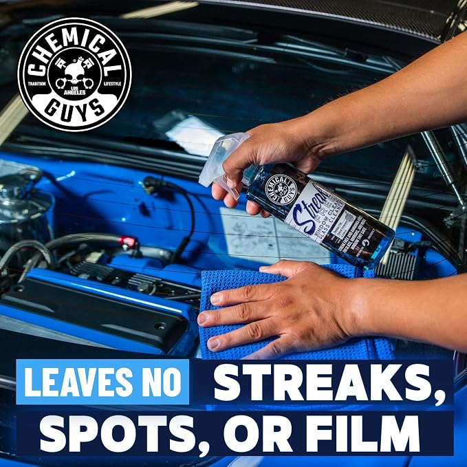 Streak Free Glass and Window Cleaner - Works on Glass, Windows, Mirrors, and Screens, Ammonia-Free and Safe on Tinted Windows, for Cars, Trucks, SUVs, and Home Use - 16 oz