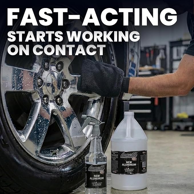 LANE'S New Aluminum Car Wheel Cleaner and Brightener | 1 Gallon (Pack of 2) | Acid Rim Cleaner, Shines & Eliminates Hard Scrubbing | Brake Dust, Oxidation & Rust Remover for Cars, SUVs, Trucks, and More