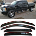 in-Channel Window Visors Rain Guards Sun Rain Snow Vent Guard Shade for 2007-2013 Chevy/GMC Crew Cab Pickup SUV Wind Deflectors 194515 4-Pieces Set