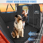 Back Seat Extender for Dogs Truck-Large Space, Hard Bottom High Barrier Truck Dog Seat Cover 420lb, Waterproof Pet Dog Hammock for Crew Cab Trucks F150, RAM1500, Sierra, Tundra, Silverado