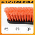 [Upgrade] 45" Extendable Snow Brush for Car Windshield, Military-Grade Sturdy Large Ice Scraper, 360° Pivoting Brush Head with Silicone Grip for Truck, SUV, Auto
