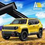 Extra Durable Window Deflectors Tape-On Window Visors Rain Guards Fit for Jeep Renegade 2015-2023, Sun Visors, Wind Vent for Shades, Exterior Car Accessories - 4 pcs. AG0858