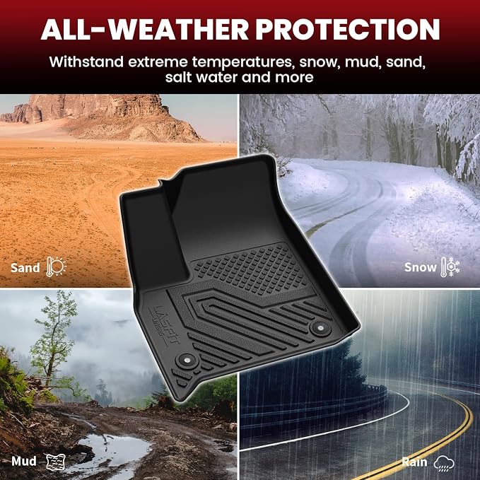 Floor Mats & Cargo Liner for Chevrolet Chevy Traverse 2018-2023/Traverse Limited 2024, Only 8 Seats (Fit 2nd Row Bench Seats), All Weather TPE Custom Fit 3 Rows Car Floor Mats Full Set