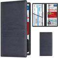 Car Registration and Insurance Card Holder, Vehicle License Document Glove Box Compartment Organizer, Essential Car Wallet Case for Driver Auto Owners (M Black)
