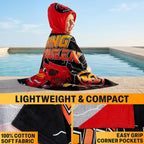 Disney Pixar Cars Bath Towels with Hood for Boys, Ages 2-6, Lightning McQueen Soft and Absorbent Hooded Cotton Beach Towel Wrap, Swimming Pool Poncho, Gifts for Boys (Red/Black Cars)
