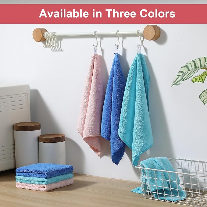 Microfiber Cleaning Cloths, 11.8" x 11.8" Pink Reusable Kitchen Towels, Lint-Free Cleaning Rags, Super Absorbent Cleaning Cloths for Kitchen, Car, and Household Cleaning, 18 Packs