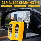 Oil Film Cleaning Brush for Car Windows, 2PCS Clear Vision Car Glass Cleaner with Anti-Rain Coating for Auto Windows and Windshields Improving Clarity, 8 fl oz / 240 mL