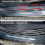 Door sill Protector, Door sill Scratch Protection (for All car Models) Door sill Protector（4PC red）