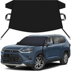 Car Snow Cover Compatible for Toyota Highlander| Windshield Cover for Ice and Snow with S-Hook Straps | Heavy-Duty 600D Oxford Winter Car Cover, Waterproof & Anti-Slip