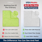 Microfiber Cleaning Cloth - White - 8Pcs (12.5x12.5 inch) High Performance - 1200 Washes, Ultra Absorbent Car Towel Traps Grime & Liquid for Streak-Free Mirror Shine - Car Washing Cloth