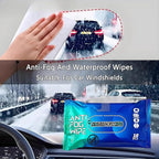 90 Pcs Anti Fog Wipes for Car Windshield & Helmet - Long Lasting Windshield Fog Prevention & Interior Glass Cleaner - Safe for Motorcycle Visor, Ski Goggles, Mirrors - Quick Defog & Clear Vision