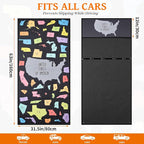 Car Seat Cover Towel for Front Seats Non-Slip with Headrest Pocket & Strap | Universal Fit for Cars Truck SUV|Car Seat Hoodie & Phocho Perfect After Gym Workout, Beach,Yoga and Running|Anti-dog Scratch