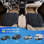 Premium Car Seat Cushion, Driver Cushion with Comfort Memory Foam & Non-Slip Rubber Bottom, Car Seat Pad Works with 95% of Vehicles and Office Chair or Home (4D Mesh - Black)
