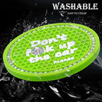 2PCS Bling Crystal Rhinestone Cup Holder Coaster – 2.75 Inch Anti-Slip Auto Insert Cup Coaster – Sparkling Interior Decor Accessories for Cars & Vehicles (Green & White)
