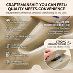 Magnetic Foldable Car Tissue Box - Easy-Install Tissue Holder for Sun Visors and Seat Backs,Premium Leather Car Napkin Organizer—Designed for Commuters,Rideshare Drivers and Families(Beige)