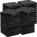 30 Pcs 12.5 x 12.5 Inch Edgeless Microfiber Plush Towels for Cars Detailing Drying Wash Polishing Absorbent Cleaning Cloths, 500 GSM (Black)