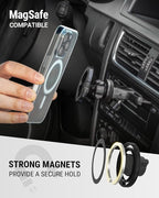 SMS1CD MagSafe CD Slot Phone Mount, Adjustable Magnetic Cell Phone Holder for Car CD Player, Compatible with iPhone 16 15 14 13 12 Pro Max Mini Plus, Mag Safe Case & More with MagSafe Ring