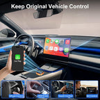 4-in-1 Wireless CarPlay Adapter for iPhone & Android Phone, Wireless Screen Mirroring Adapter for Factory Wired CarPlay Cars, Video Casting Auto Reconnect(Yellow I 4 in 1 Wireless Mirroring)