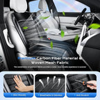 Coverado Cooling Car Seat Cover, Ventilated Seat Cushion for Summer, Cooling Car Seat Pad with Dual Powerful Turbo Fans Universal Fit for Sedan SUV Truck Van, Black