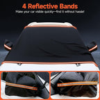 Winter Windshield Covers for Ice and Snow Windshield Frost Cover for Car Heavy Duty Windshield Hail Protector 600D Car Frost and Ice Removal for Truck SUV