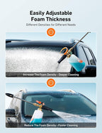 Foam Cannon, Heavy Duty Car Foam Sprayer, Wide Metal Neck, Adjustable Thick Snow Foam Lance for Pressure Washer with 1/4" Quick Connector, Ideal for Various Cleaning Tasks, 1.5L Bottle