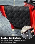 Dog Car Seat Cover for Back Seat Compatible with 2020-2026 Tesla Model Y — Hard Bottom Pet Travel Hammock with Seat Extender, Waterproof Backseat Dog Cover with Door & Headrest Protectors