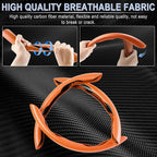 3pcs Carbon Fiber Anti-Skid Steering Wheel Cover, Waterproof & Segmented Butterfly Design, Universal 99% Vehicle Wheel Cover Protector, Car Interior Accessories (Orange-3pcs)
