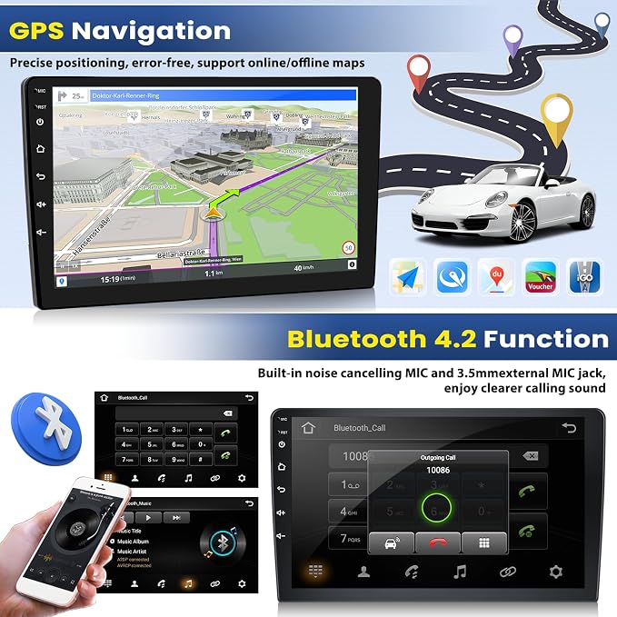 2+64G Android 13 Car Stereo for Ford Fusion Mondeo 2013-2019 with Wireless CarPlay Android Auto, 9’’ Touchscreen in Dash GPS Radio with WiFi Mirror Link Bluetooth FM RDS HiFi EQ SWC + Backup Camera