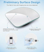 2-Piece Fan-Shaped Automobile Rear Blind Spot Mirror, 360 Rotating Design, Wide Angle Convex Rearview Mirror for Car, Truck, Van
