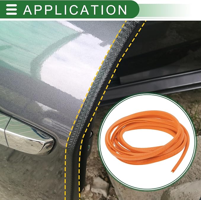 Universal Car Door Edge Protective Sealing Strip U-Type Door Scratch Protection Guard, 9.84ft 300cm, Anti-scratch Collision, PVC Iron, Orange