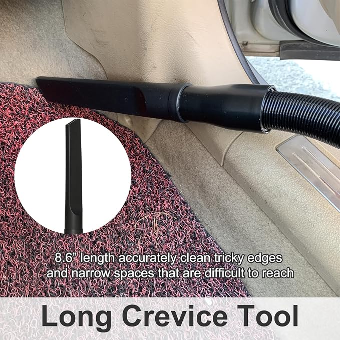 Shop Vac Vacuum Attachments with Extension Hose Dusting Brush Crevice Tool Nozzle Multi-Tools for 1-1/4" 1-3/8" 2-1/2" Shopvac Wet Dry Vacuum Cleaner (Car Detailing Kit Interior A)