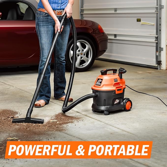AA255W Wet/Dry Utility Vac 2.5 Gallon, 2.5-Gallon,120 Volts (AC), Orange/Black