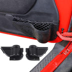 for Wrangler JK Door Pockets Storage Organizer, Front Door Net Pockets Tray Box Accessories for Jeep Wrangler JK JKU 2011-2018