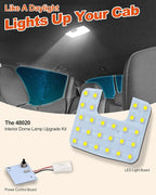 The 48020 LED Dome Light Board,Cab Interior Lighting Upgrade Accessory,6000K White Light,720 Lumens,for Toyota Corolla (2023-2026),Cross,GR,Hatchback,Rav4,4Runner,BZ,Tacoma,Venza
