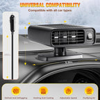 Portable Car Heater 12V, 2026 New Upgrade Portable 2-in-1 Defroster Defogger with Fast Heating, Plug in Cigarette Lighter for Car, SUV, Truck