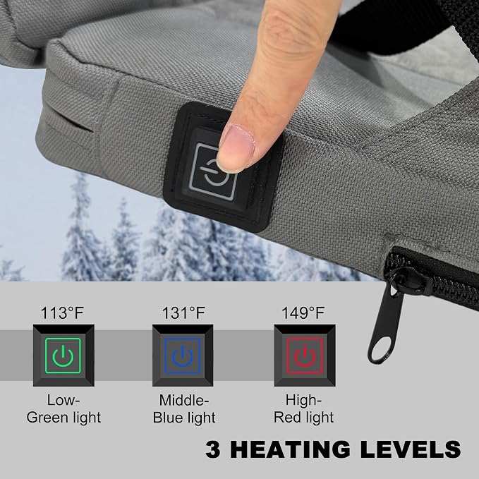 Heated Seat Cushion,Foldable Stadium Seats for Bleachers,Portable Seat Pad,USB Powered Great for Outdoor Sports,Camping,Concerts