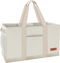 Extra Large Utility Tote Bag - Standing Reusable Grocery Bag with Handle, Collapsible Storage for Shopping, Beach