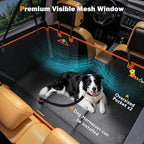 Dog Car Seat Cover for Back Seat, Hard Bottom Back Seat Extender for Pets | Heavy Duty Waterproof Scratch Proof Nonslip Durable Back Seat Covers, Upgraded Material, Easy to Clean, Holds 400lb