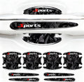 8PCS Car Door Handle Scratch Protectors, 3D Patterned Carbon Fiber-Marking，Anti Scratch,Universal for Most Cars (Black)