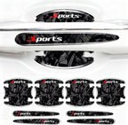 8PCS Car Door Handle Scratch Protectors, 3D Patterned Carbon Fiber-Marking，Anti Scratch,Universal for Most Cars (Black)
