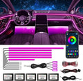 Acrylic Interior Car Lights, Car Accessories 10 in 1 Car LED Strip Lights with APP Control, 175 inches 593 LEDs Fiber Optic Lights, RGB Neon Car Ambient Lighting Kits