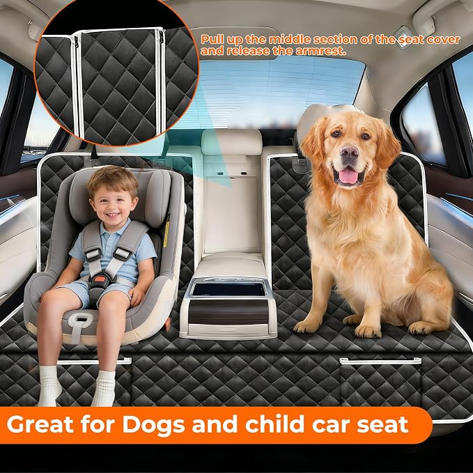 2026 New Dog Car Seat Cover for Back Seat, Fits for Subaru Crosstrek Forester Outback Impreza Legacy WRX Solterra Accessories, Waterproof & Non-Slip Pet Bench Backseat Cover