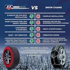 K&K Auto Snow Socks for Tires – Pro Series for Ultimate Grip Approved Snow Chain Alternative Traction Device – Tire Sock for SUV Van Pickup Truck – Winter Travel Accessory Emergency Kit – XXL (2pcs)