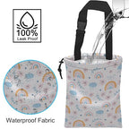 Car Trash Bag Hanging Cloud Rainbow Flower Car Trash Can Waterproof Garbage Bag Hanging for Car Back Seat