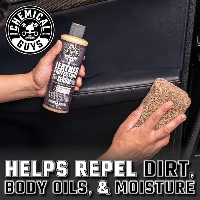 Leather Cleaner & Leather Serum Kit for Car Interiors, Furniture, Apparel, Shoes, Boots, and More (Works on Natural, Synthetic, Pleather, Faux Leather and More), 16 fl oz - 2 Items