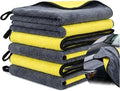 Microfiber Towels for Cars, 800GSM Car Drying Towel, Large Microfiber Cleaning Towels for Car Washing, Waxing, Buffing, Polishing, Scratch-Free Auto Detailing Towels, 6 Pack, 12 x 24 Inch